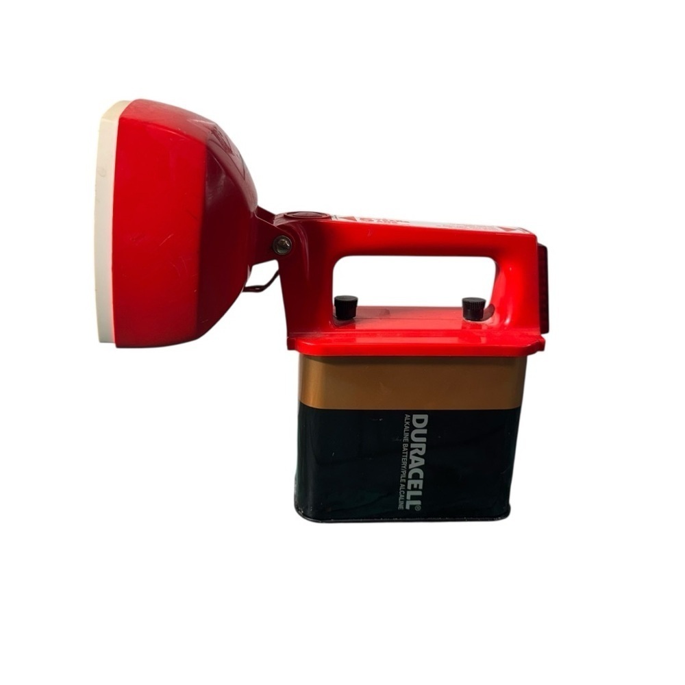 Vintage Eveready Commander Flashlight Red Spotlight Lantern